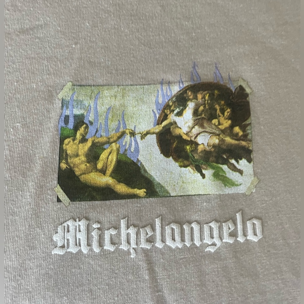 NWOY Michelangelo The Creator Graphic tan Men's size L Shirt